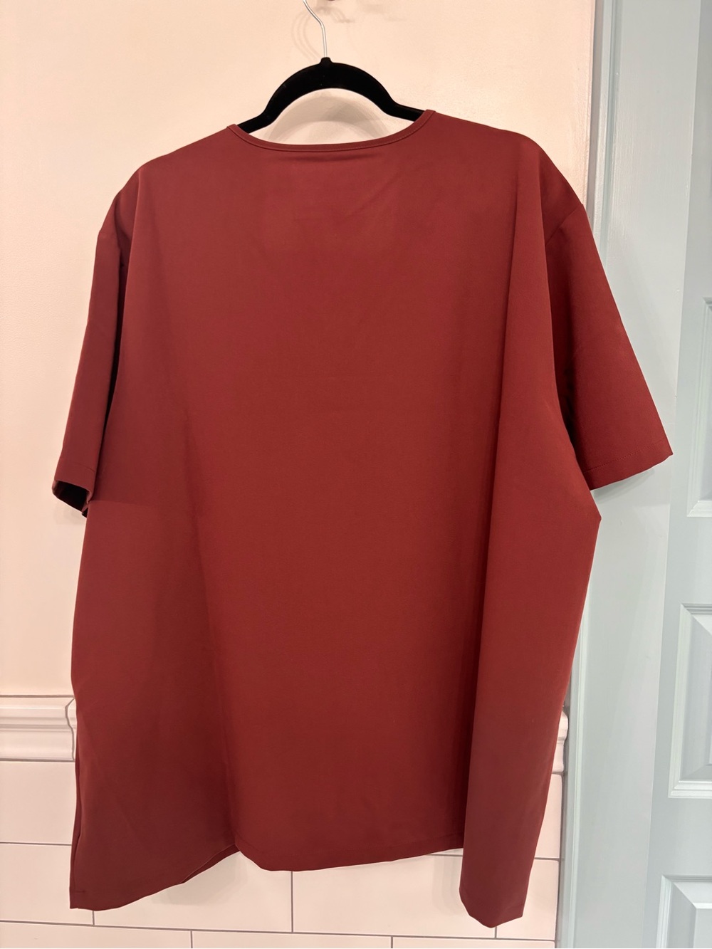 Figs Mens 4X Leon Three Pocket Scrub Top Burgundy Red Technical Collection 4XL - Picture 5 of 11